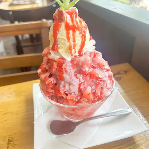 いちごのかき氷
